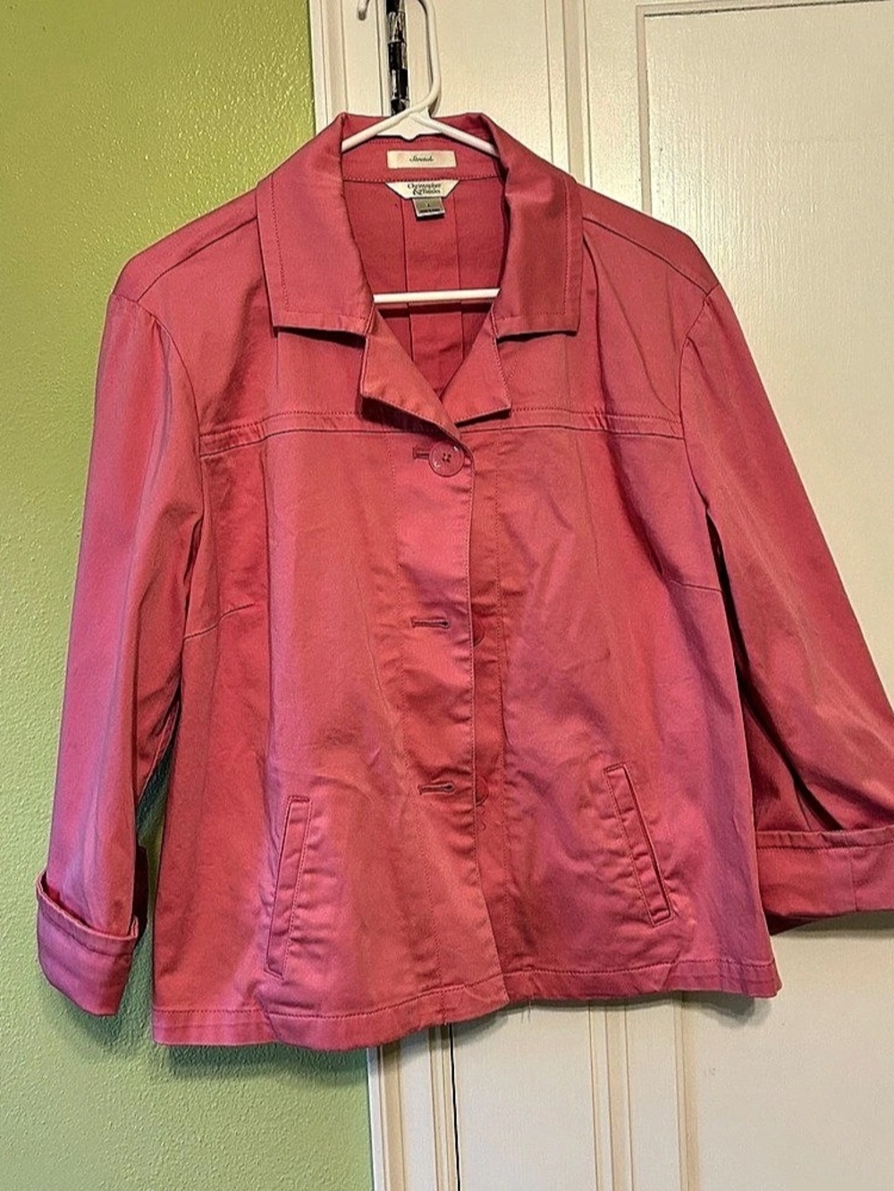 Vintage Style Christopher & Banks Pink Utility Jacket
